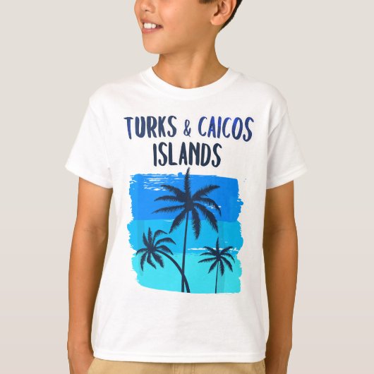 Turks- en Caicoseilanden Vakantie Souvenir Graphic T-shirt (Voorkant)