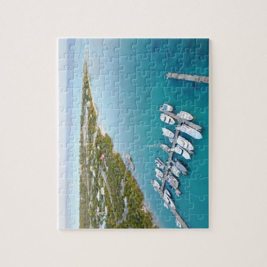 Turks en Caicoseilanden van bovenaf Legpuzzel (Verticaal)