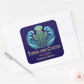 Turks- en Caicoseilanden Vierkante Sticker (Envelop)