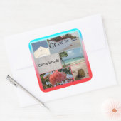 Turks- en Caicoseilanden Vierkante Sticker (Envelop)