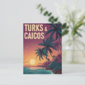 Turks- en Caicoseilanden vintage Briefkaart (Staand voorkant)