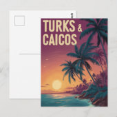 Turks- en Caicoseilanden vintage Briefkaart (Voorkant / Achterkant)