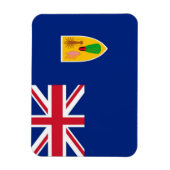 Turks- en Caicoseilanden - vlag - Magneet (Verticaal)