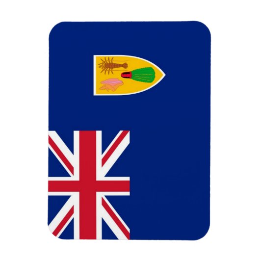 Turks- en Caicoseilanden - vlag - Magneet (Verticaal)