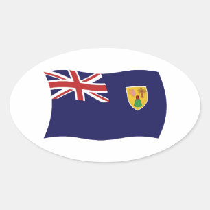 Turks- en Caicoseilanden Vlag Sticker