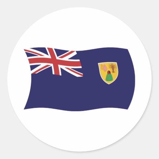 Turks- en Caicoseilanden Vlag Sticker (Voorkant)