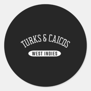 Turks- en Caicosestijl Turks Caicoseilanden West-I Ronde Sticker