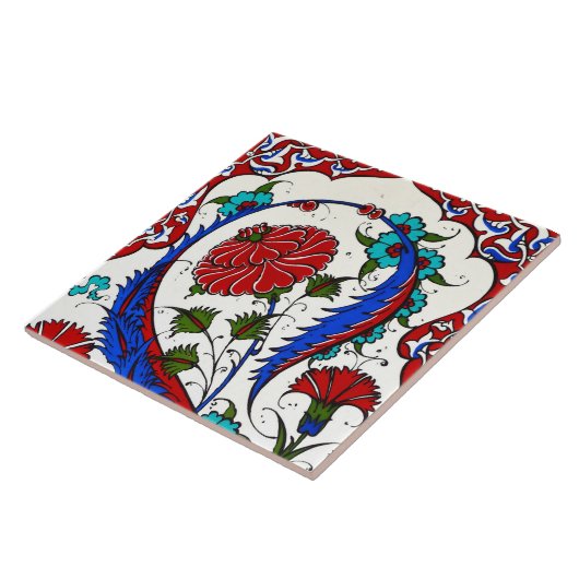 turks floreel ontwerp tegeltje (Zijkant)