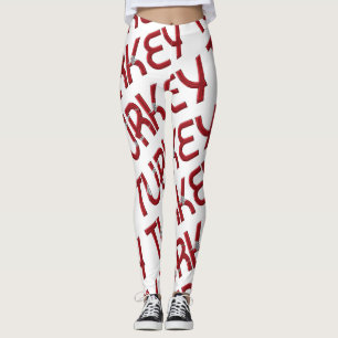 Turks fluittypografische patroon leggings