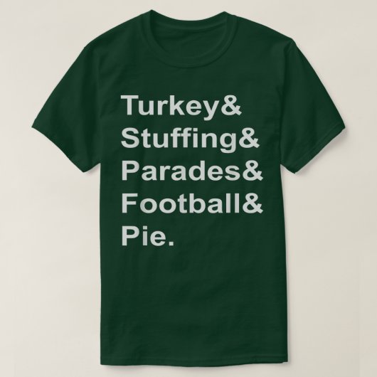 Turks Football Pie Thanksgiving T-shirt (Design voorkant)