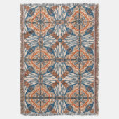 Turks geïnspireerd: getextureerde marine & terraco deken (Voorkant Verticaal)