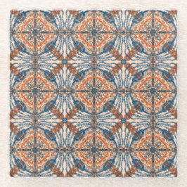 Turks geïnspireerd: getextureerde marine & terraco glazen onderzetter