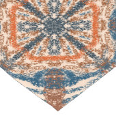 Turks geïnspireerd: getextureerde marine & terraco korte tafelloper (Hoek)