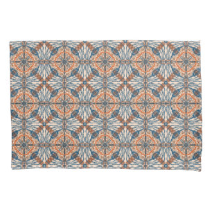 Turks geïnspireerd: getextureerde marine & terraco kussensloop