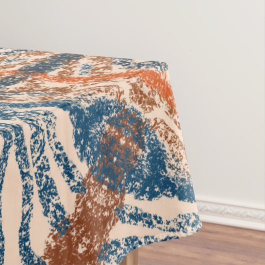 Turks geïnspireerd: getextureerde marine & terraco tafelkleed (Voorbeeld)