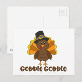Turks Gobble Gobble Briefkaart (Voorkant / Achterkant)