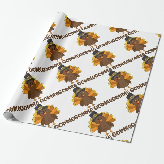 Turks Gobble Gobble Cadeaupapier (Uitgerold)