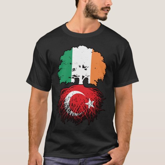 Turks - Iers - boomrootenvlag T-shirt (Voorkant)
