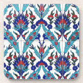 Turks Iznik Floral Pattern Bier Onderzetter (Voorkant)