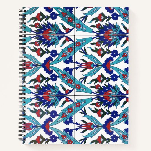 Turks Iznik Floral Pattern Notitieboek (Voorkant)