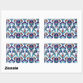 Turks Iznik Floral Pattern Rechthoekige Sticker (Vel)