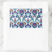 Turks Iznik Floral Pattern Rechthoekige Sticker (Tas)