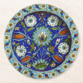 Turks Iznik Floral Pattern Ronde Kartonnen Onderzetter (Voorkant)