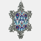 Turks Iznik Floral Pattern Tin Sneeuwvlok Ornament (Links)