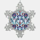 Turks Iznik Floral Pattern Tin Sneeuwvlok Ornament (Voorkant)