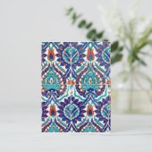 Turks Iznik Ottoman Floral Design Pattern Briefkaart (Staand voorkant)