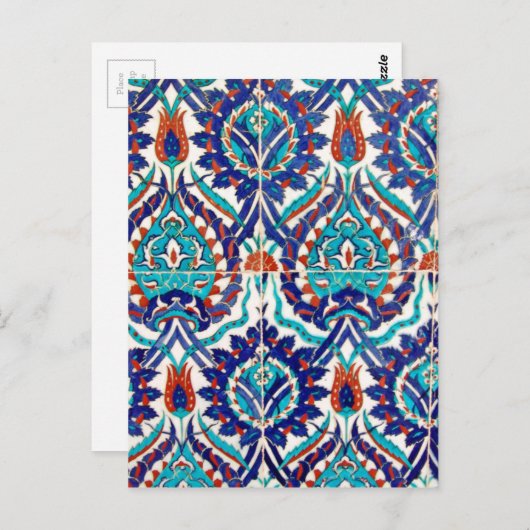 Turks Iznik Ottoman Floral Design Pattern Briefkaart (Voorkant / Achterkant)