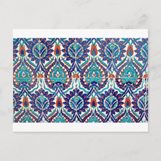 Turks Iznik Ottoman Floral Design Pattern Briefkaart (Voorkant)