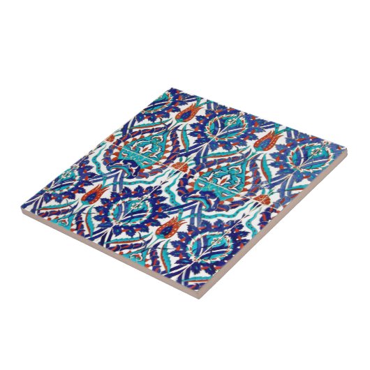 Turks Iznik Ottoman Floral Design Pattern Tegeltje (Zijkant)