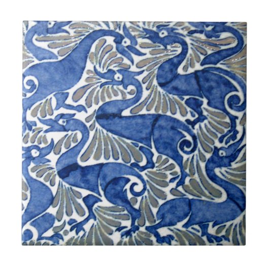 Turks Iznik Ottoman Floral Design Pattern Tegeltje (Voorkant)