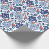 Turks Iznik tegels:  patroon. Cadeaupapier (Hoek)