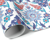 Turks Iznik tegels:  patroon. Cadeaupapier (Rol Hoek)