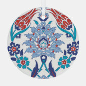 Turks Iznik tegels: patroon. Glas Ornament (Achterkant)
