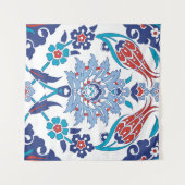 Turks Iznik tegels:  patroon. Wandkleed (Voorkant (horizontaal))