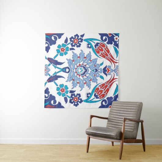 Turks Iznik tegels:  patroon. Wandkleed (In Situ (horizontaal))