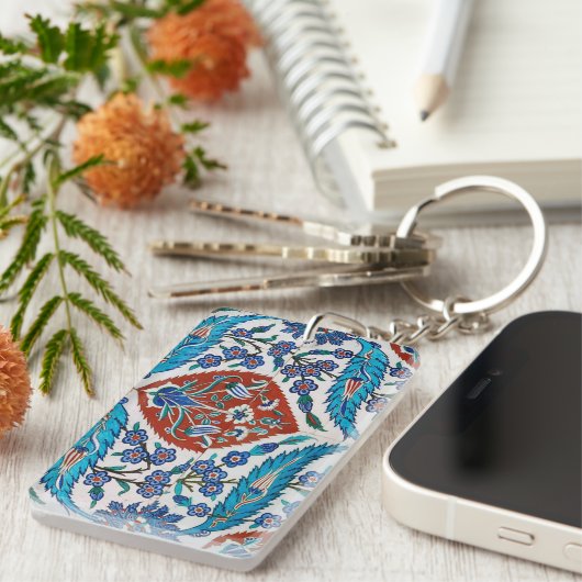 Turks keramisch flesje sleutelhanger (Voorkant Rechts)