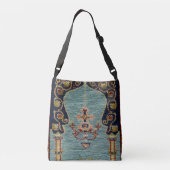 Turks Kilim Carpet Rug Antiek Crossbody Tas (Achterkant)