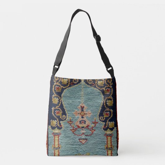 Turks Kilim Carpet Rug Antiek Crossbody Tas (Achterkant)
