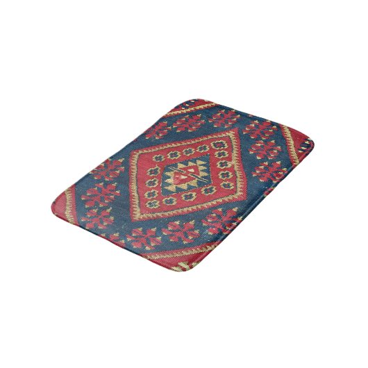 Turks Kilim Carpet Rug Antiek Red Blue Badmat (Gekanteld)