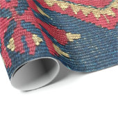 Turks Kilim Carpet Rug Antiek Red Blue Cadeaupapier (Rol Hoek)