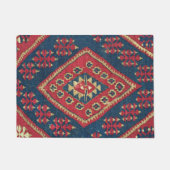 Turks Kilim Carpet Rug Antiek Red Blue Deurmat (Voorkant)