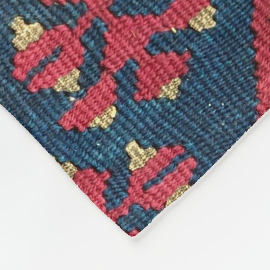 Turks Kilim Carpet Rug Antiek Red Blue Fleece Deken (Hoek)