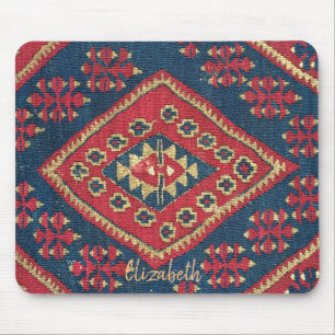 Turks Kilim Carpet Rug Antiek Red Blue Muismat