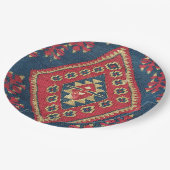 Turks Kilim Carpet Rug Antiek Red Blue Papieren Bordje (Gekanteld)