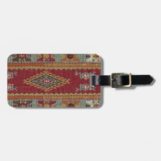 Turks Kilim Carpet Rug Bagagelabel (Voorkant horizontaal)