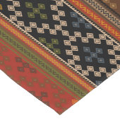 Turks Kilim Pattern Colorful Tribal Korte Tafelloper (Hoek)